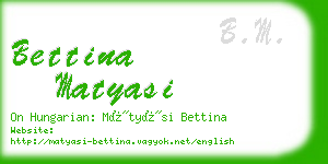 bettina matyasi business card